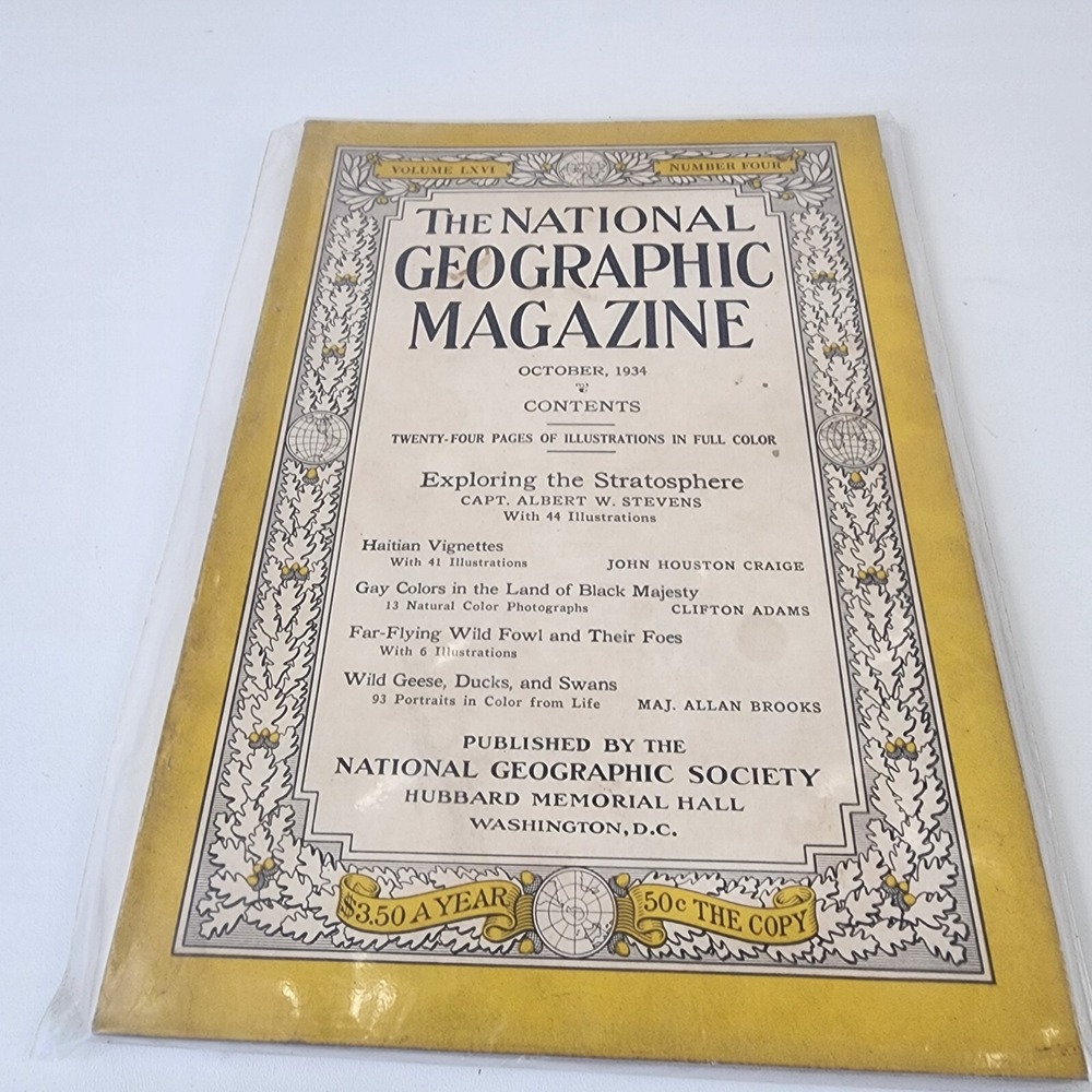 National Geographic Magazine October 1934 No Insert